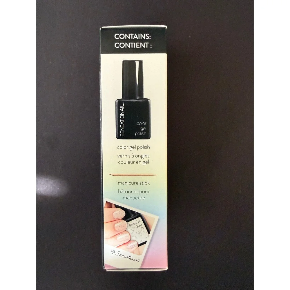 SensatioNail Gel Color Polish Shattered Glass 72064 Iridescent Flake 0.25oz
